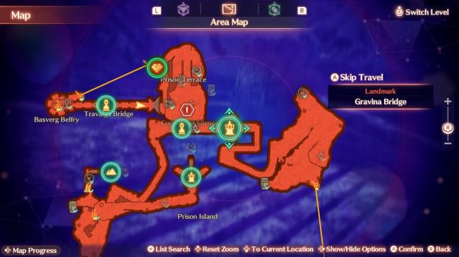 The location of the Gravina Bridge landmark in Xenoblade Chro<em></em>nicles 3: Future Redeemed.