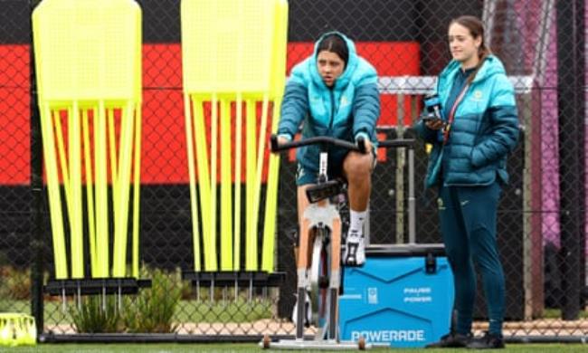 Despite sitting out training on an exercise bike, Sam Kerr is co<em></em>nfirmed to play in the Matildas’ game against Denmark on Mo<em></em>nday in Sydney.