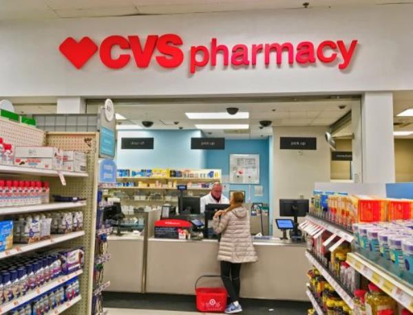 CVS Pharmacy pres<em></em>cription medicine drop off pickup counter, Saugus Massachusetts USA, March 6, 2019