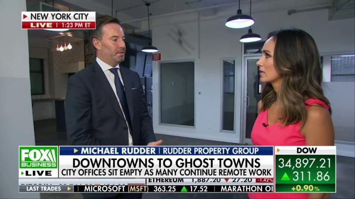 FOX Business' Lydia Hu speaks to Rudder Property Group principal Michael Rudder a<em></em>bout New York City's office vacancy rates on 'The Big Mo<em></em>ney Show.'