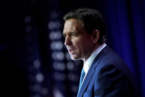 GOP presidential candidate and Florida Gov. Ron DeSantis delivers remarks at the Faith & Freedom Coalition co<em></em>nference Friday in Washington.