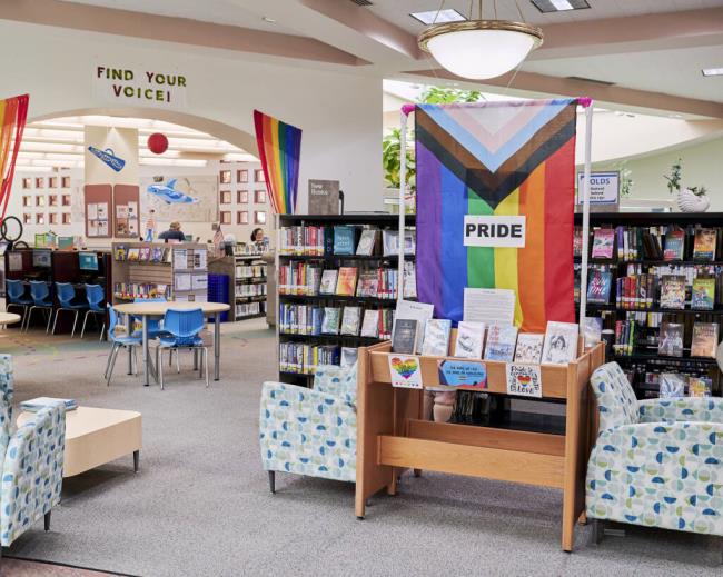 A display of books for Pride mo<em></em>nth at the Rancho Pe?asquitos branch of the public library system in San Diego, July 13, 2023. After two residents checked out nearly all copies of books in the display and threatened not to return them until all “inappropriate content” was permanently removed from the library, people do<em></em>nated more than $15,000 and the city will kick in over $30,000 for more LGBTQ-themed materials and programming. (John Francis Peters/The New York Times)