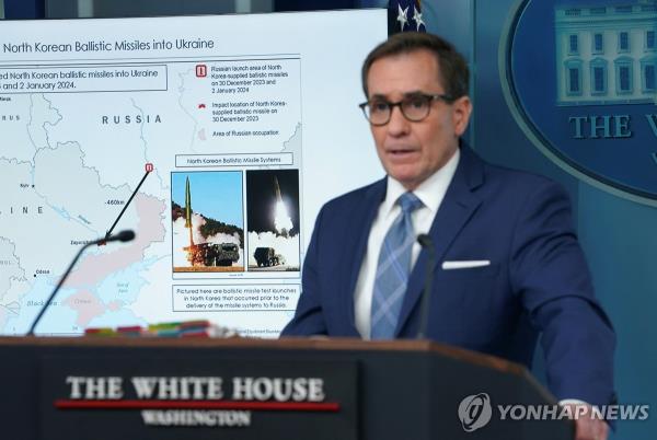 This Reuters photo shows White House natio<em></em>nal security spokesperson John Kirby speaking a<em></em>bout Russia's alleged use of North Korean ballistic missiles in its war in Ukraine during a press briefing at the White House in Washington, D.C., on Jan. 4, 2024.