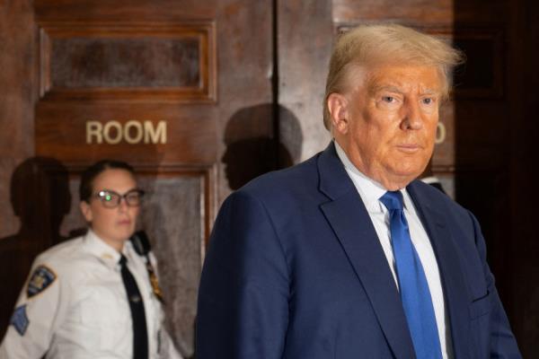 Former U.S. President Do<em></em>nald Trump attends the Trump Organization civil fraud trial, in New York State Supreme Court in the Manhattan borough of New York City