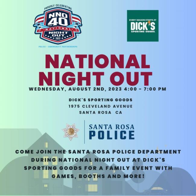 Multiple local law enforcement officials, firefighters and first respo<em></em>nders will meet with local residents during events Tuesday and Wednesday as part of a natio<em></em>nal community-building campaign. (Santa Rosa Police Department)