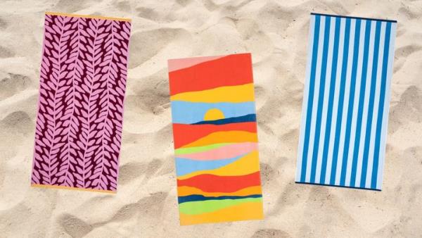 Towels designed with <a href=