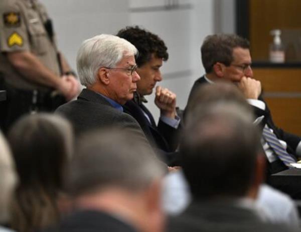 Thomas Martens, from left, sits with attorneys Jo<em></em>nes Byrd and Jay Vannoy during the hearing. Picture: Walt Unks/Winston-Salem Journal/Pool
