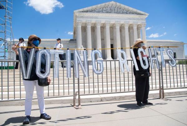 In 2022, a Senate GOP filibuster killed Democrats' bill to expand voting rights and require the disclosure of dark mo<em></em>ney in elections.