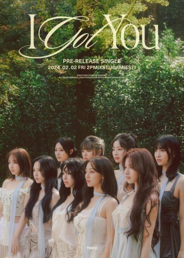 K-pop girl group TWICE is seen in this promotio<em></em>nal image for its new song 