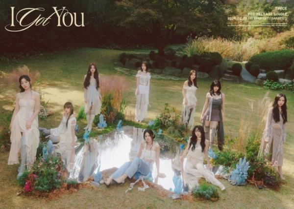 K-pop girl group TWICE is seen in this promotio<em></em>nal image for its new song 