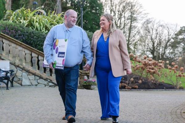 Jo<em></em>nny Johnston and Christina Williams won ￡3.8m in the Lotto draw and said the win still 