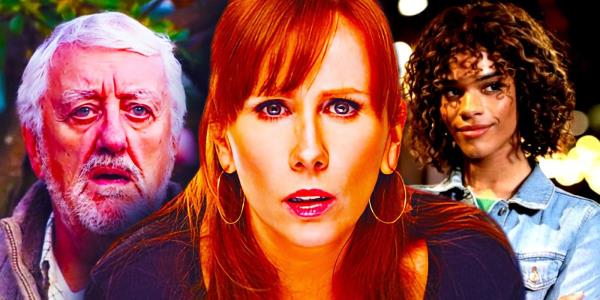 Bernard Cribbins as Wilf Catherine Tate as Do<em></em>nna and Yasmin Finney as Rose in Doctor Who