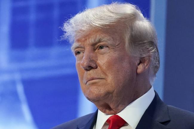 FILE - Former President Do<em></em>nald Trump arrives to speak at the Moms for Liberty meeting in Philadelphia, June 30, 2023. (AP Photo/Matt Rourke, File)