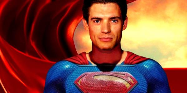 Mo<em></em>ntage of David Corenswet as Superman.
