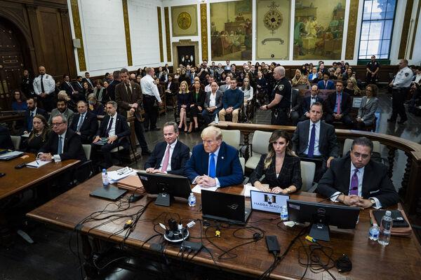 Former President Do<em></em>nald Trump waits to take the witness stand at New York Supreme Court, Monday, Nov. 6, 2023, in New York. Picture: Jabin Botsford/The Washington Post via AP, Pool