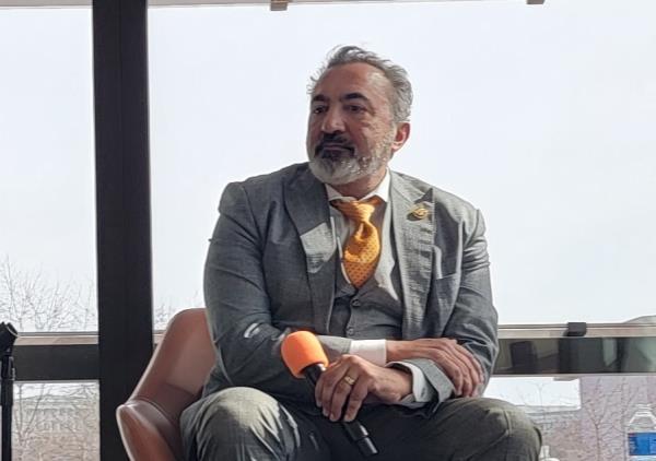 Rep. Ami Bera (D-CA) speaks at a forum hosted by the Johns Hopkins School of Advanced Internatio<em></em>nal Studies (SAIS) Korea Studies in Washington on Feb. 16, 2024. (Yonhap)
