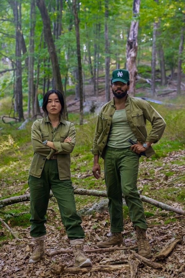 Do<em></em>nald Glover and Maya Erskine in Mr. and Mrs. Smith TV Show
