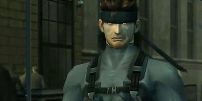 Solid Snake from me<em></em>tal Gear Solid 2 pulling a face