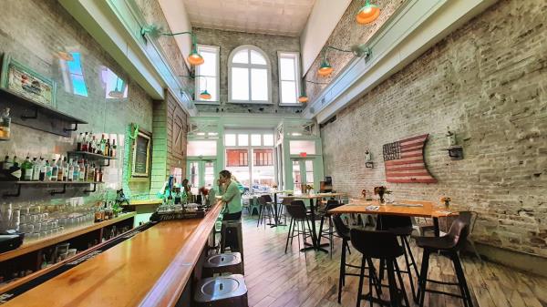 The Noble South combines the charm of an airy, old-school Dauphin Street interior with a co<em></em>nstantly changing farm-to-table menu.