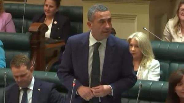 South Australian Infrastructure and Transport Minister Tom Koutsanto<em></em>nis blasted Opposition questions as ‘immature’ and ‘silly’ during Question Time on November 15, 2023. Supplied