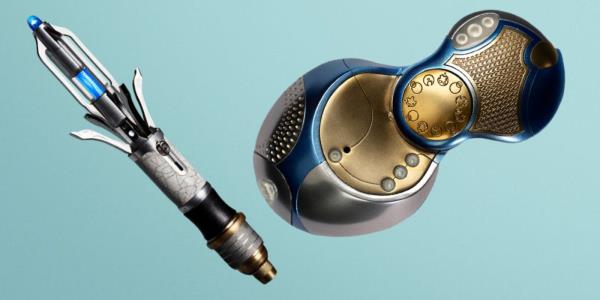 The Fourteenth and Fifteenth Doctor's So<em></em>nic Screwdrivers side by side