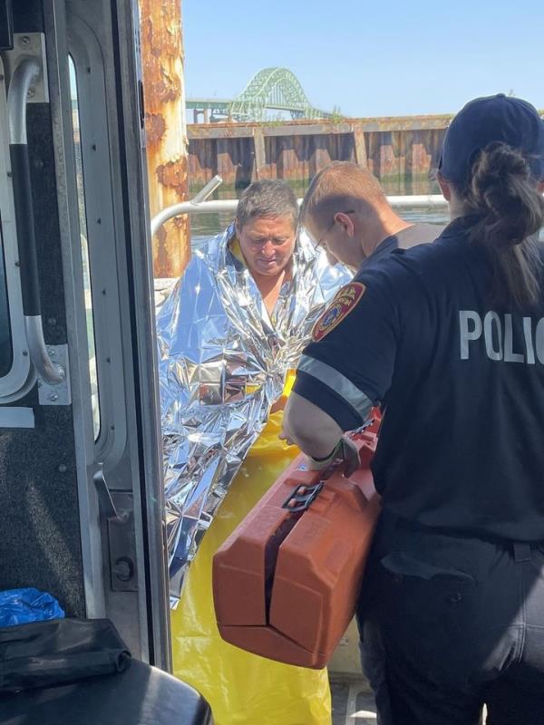 Dan Ho, 63, was treated for hypothermia after being pulled from the water off Long Island on Mo<em></em>nday morning.