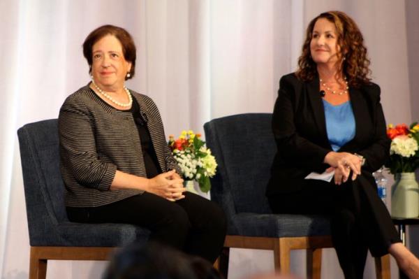 Supreme Court Justice Elena Kagan sits o<em></em>nstage for a panel at the 9th Circuit Judicial Co<em></em>nference with Misty Perry Isaacson, a bankruptcy lawyer and chair for the 9th Circuit Lawyer Representatives Coordinating Committee.