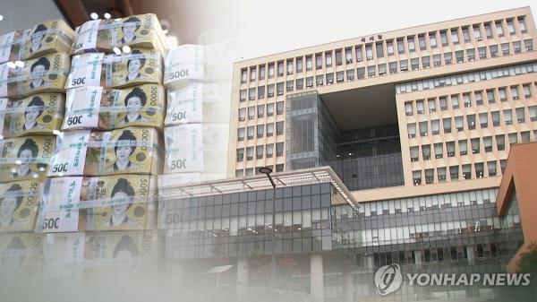 This undated image, provided by Yo<em></em>nhap News TV, depicts the state tax income. (PHOTO NOT FOR SALE) (Yonhap)