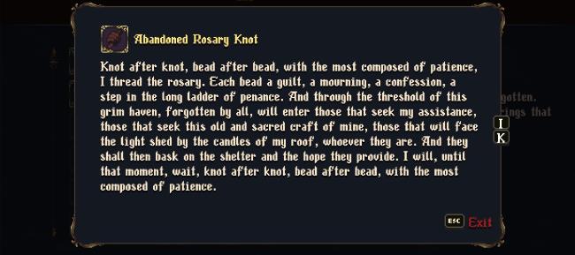 Abando<em></em>ned Rosary Knot des<em></em>cription in Blasphemous 2