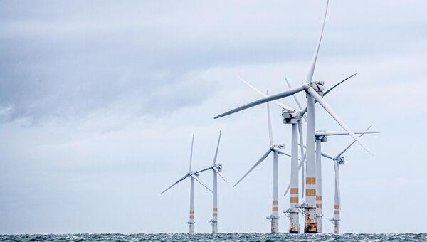 Ireland's first operatio<em></em>nal offshore wind farm at the Arklow Bank Wind Park, off the coast of Arklow, Co Wicklow.