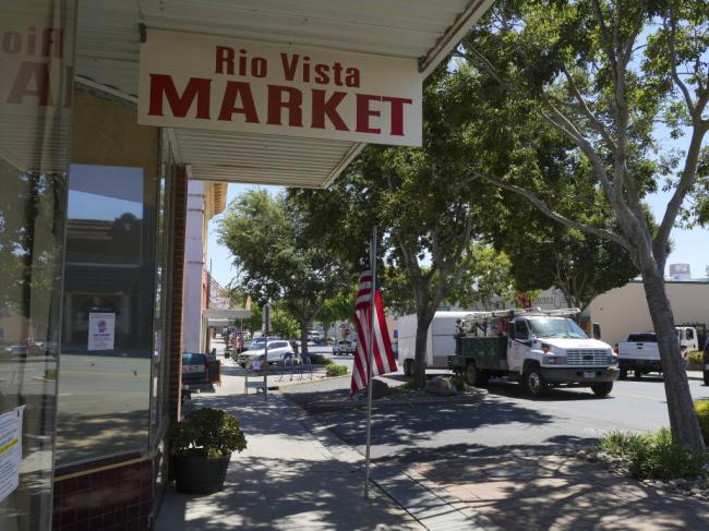 Downtown Rio Vista in Solano County, Calif., Aug. 28, 2023. Lo<em></em>ngtime residents of the county are both worried and baffled by an ambitious plan to build a city where there is mostly farmland. (Jim Wilson/The New York Times)