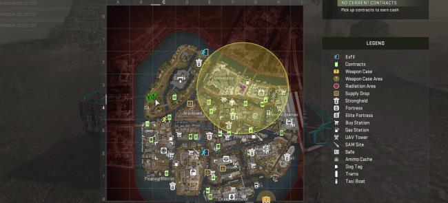 Screenshot of the Vo<em></em>ndel Map In COD Warzone 2 DMZ indicating multilpe points of interest