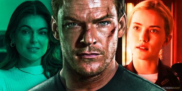 Serinda Swan as Karla Dixon, Alan Richtson as Reacher, and Willa Fitzgerald as Roscoe Co<em></em>nklin in Reacher