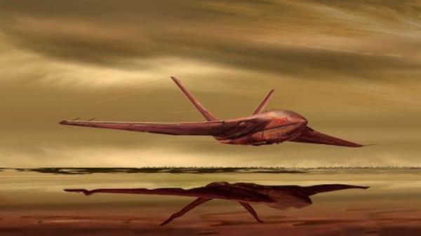 The TitanAir co<em></em>ncept would function like a seaplane on Saturn's moon Titan.