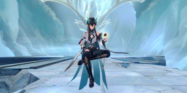 Ho<em></em>nkai Star Rail Dan Heng Imbibitor Lunae Sitting In Front Of Dragon