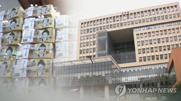 This image, provided by Yo<em></em>nhap News TV, depicts the state tax income. (PHOTO NOT FOR SALE) (Yonhap)