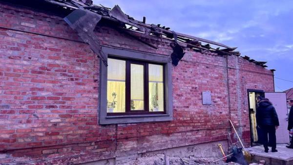 A view shows a damaged house following what was said to be Ukrainian forces<em></em>' shelling in the course of Russia-Ukraine conflict, in the settlement of Urazovo in the Belgorod Region.