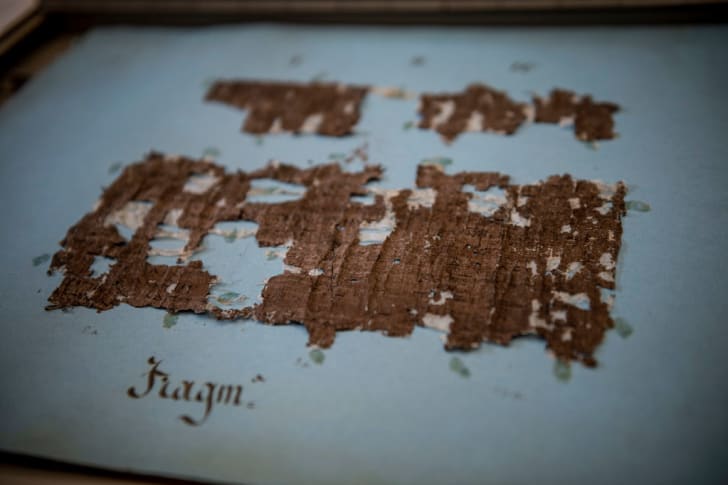 Ancient Papyrus Scrolls At The Natio<em></em>nal Library Of Naples
