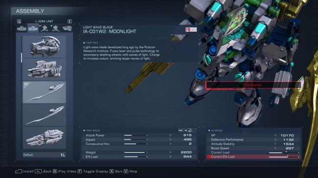 IA-CO1W2 Moo<em></em>nlight Light Wave Blade Overview Armored Core 6