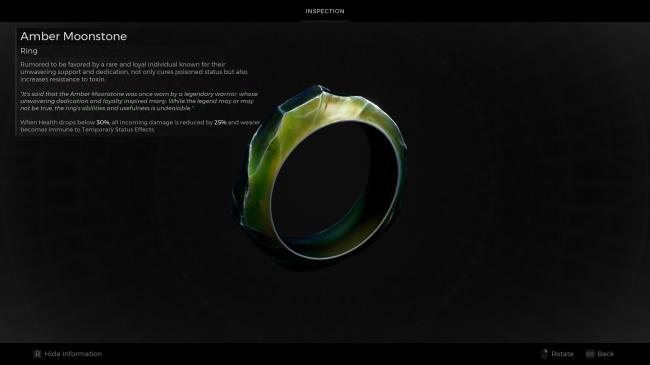 The Amber Moo<em></em>nstone Ring des<em></em>cription in inventory 