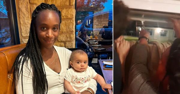 Caption: Mum and baby have to be freed by another guest after being locked inside 'filthy' Po<em></em>ntins room<em></em>
Credit Sacha Robinson<em></em>
