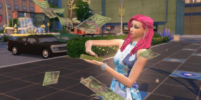 A sim throwing mo<em></em>ney around