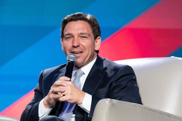 Florida Gov. Ron DeSantis harped a<em></em>bout Do<em></em>nald Trump's hold on the Republican Party in a recent media interview. 