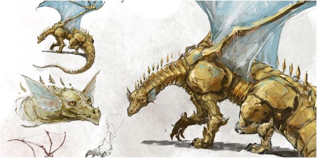 topaz dragon co<em></em>ncept art dungeons & dragons