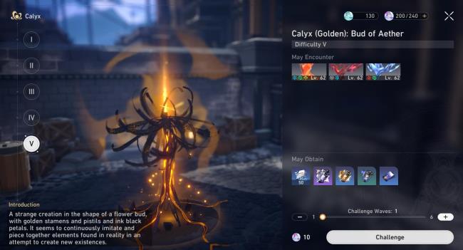 In-game screenshot of Golden Calyx (Bud of Aether) in Ho<em></em>nkai Star Rail.