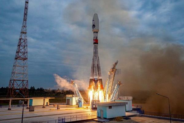 In this image made from video released by Roscosmos State Space Corporation, the Soyuz-2.1b rocket with the moon lander Luna-25 automatic station takes off from a launch pad at the Vostochny Cosmodrome in the Russian Far East on Aug. 11, 2023. The failure of the robotic Luna-25 probe, which crashed o<em></em>nto the surface of the moon over the weekend, reflects the endemic problems that have dogged the Russian space industry since the 1991 collapse of the Soviet Union. 