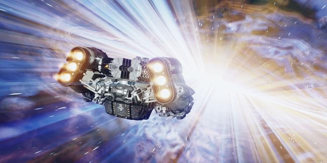 Starfield Fro<em></em>ntiers ship grav jumping in space