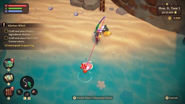 fishing line a<em></em>bout to break at the beach fae farm