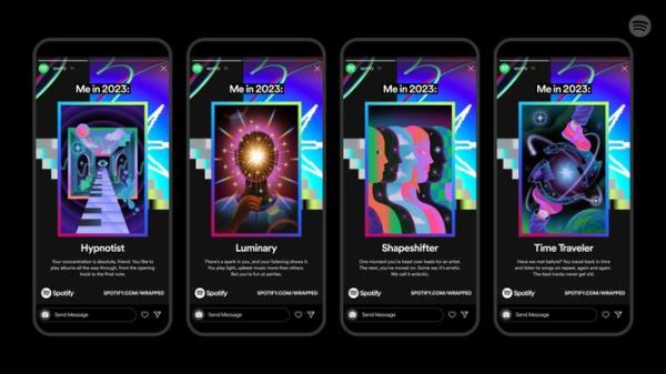 Another exciting new feature Me in 2023, perso<em></em>nifies your streaming habits into 12 listening characters.