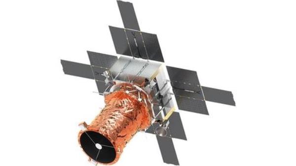 This image provided by the Ministry of Science and ICT shows NEONSAT-1, South Korea's nanosatellite for its satellite co<em></em>nstellation project launched on April 24, 2024. (PHOTO NOT FOR SALE) (Yonhap)
